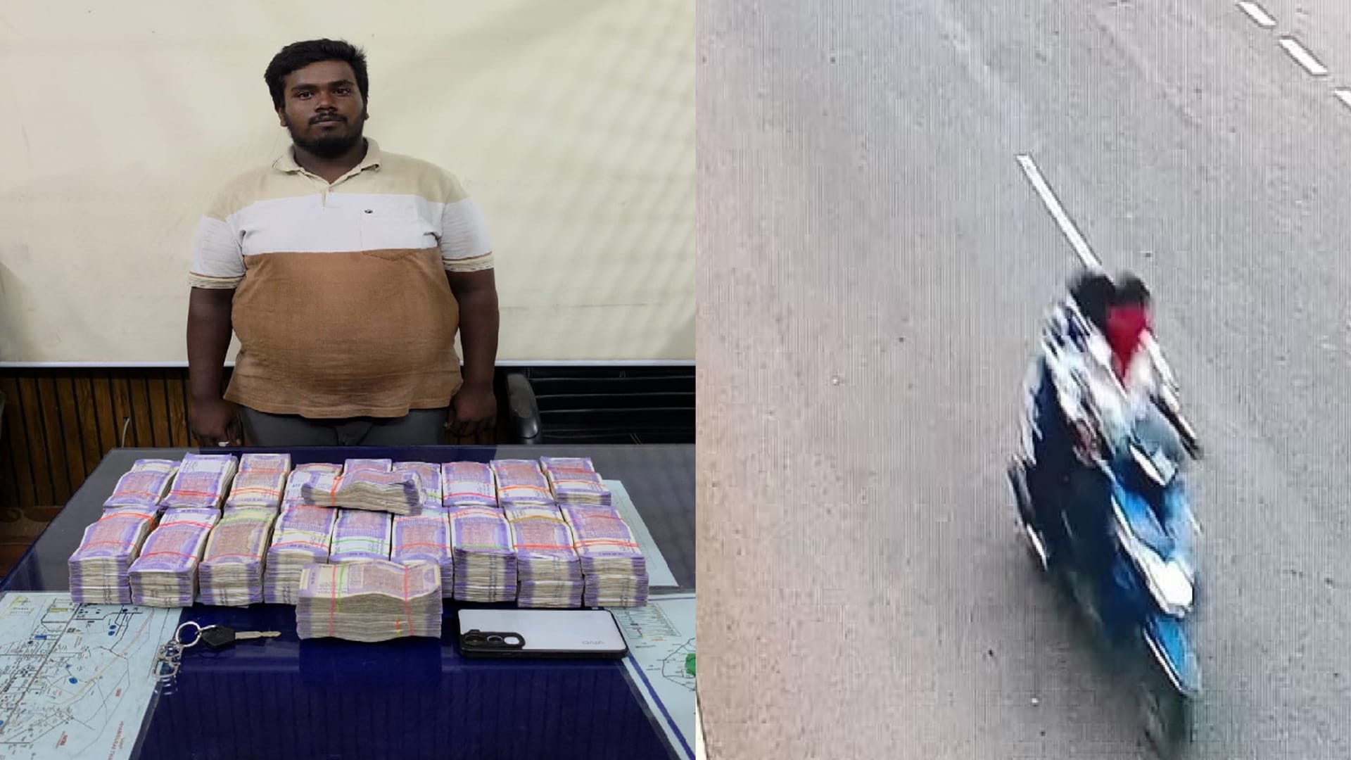 पुलिस की गिरफ्त में आरोपी, घटना का सीसीटीवी फुटेज