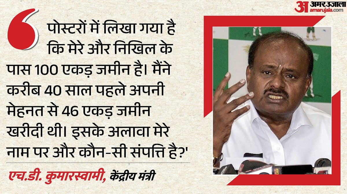 कुमारस्वामी ने CM शिवकुमार पर लगाया आरोप, कहा- कांग्रेस की सहायता से परिवार को बर्बाद करने की चल रही है साजिश