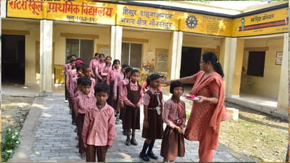 Council schools opened in Gorakhpur; few children turned up on the first day.