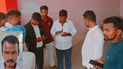 हिस्ट्रीशीटर ननकू सिंह की फाइल फोटो और माैजूद परिजन।