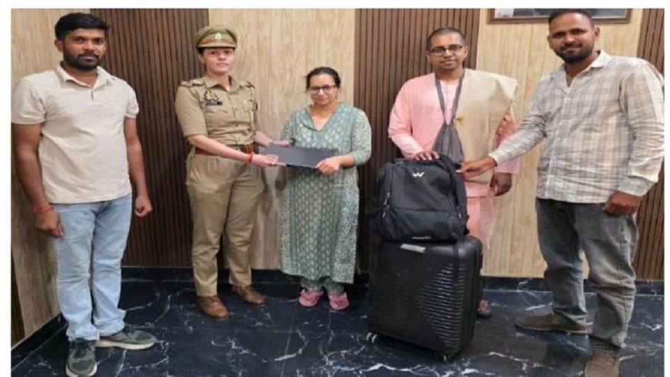 Police recovered pilgrim lost bag within 24 hours in Mathura