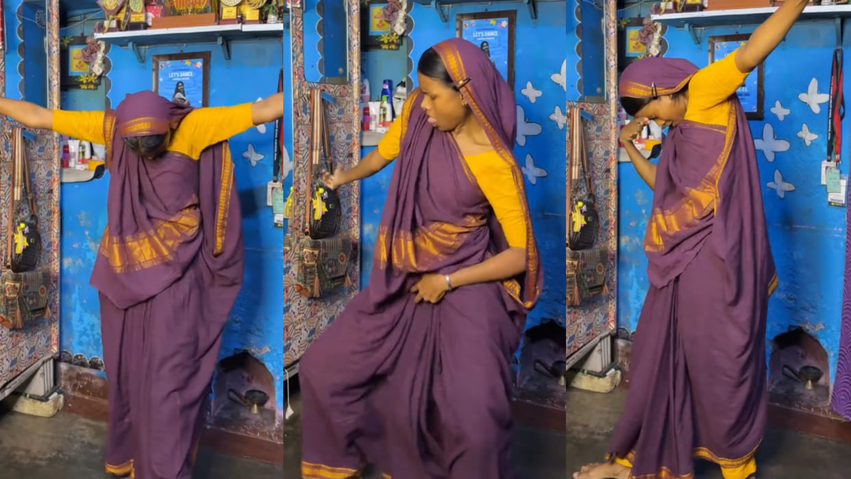 Bihar girl moonwalks in Michael Jackson style wearing a sari viral dance video