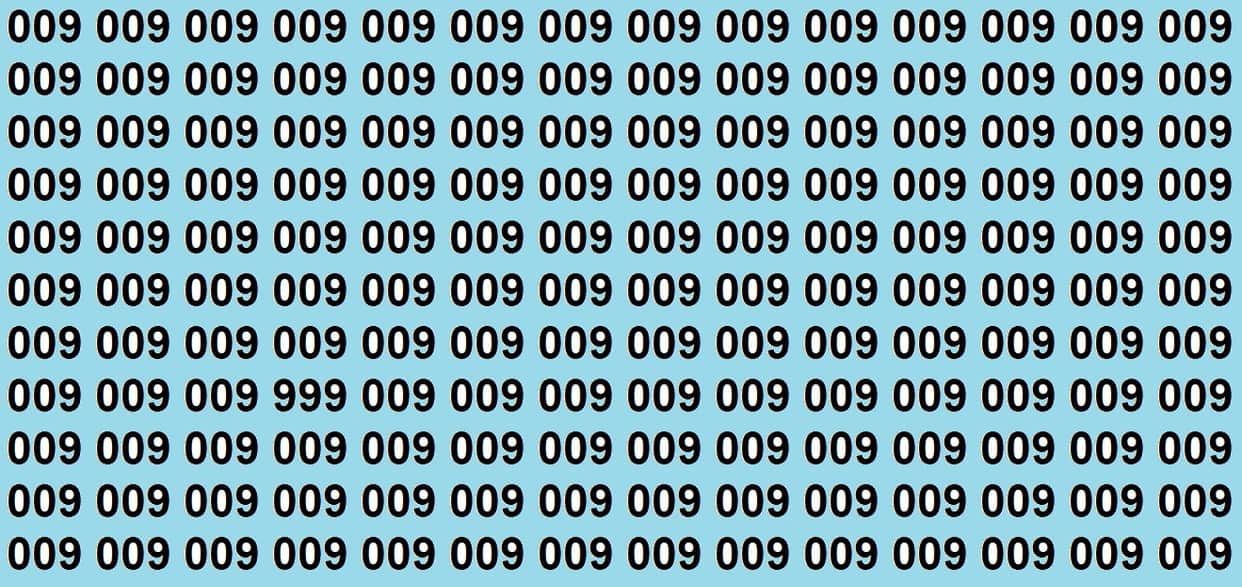 Optical illusion you have find 999 in 12 seconds brain teaser image
