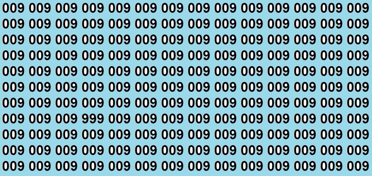 Optical illusion you have find 999 in 12 seconds brain teaser image