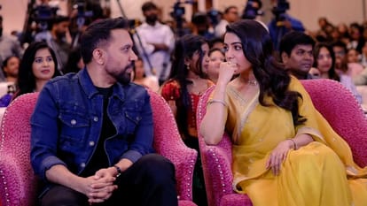 filmmaker Raj Nidimoru refuses to say I love you to wife Samantha At the Maa Inti Bangaaram pre release event