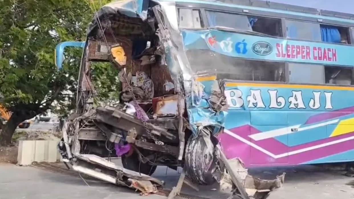 Banswara News: Tragic road accident as bus from Banswara to Surat crashes into truck, seven killed