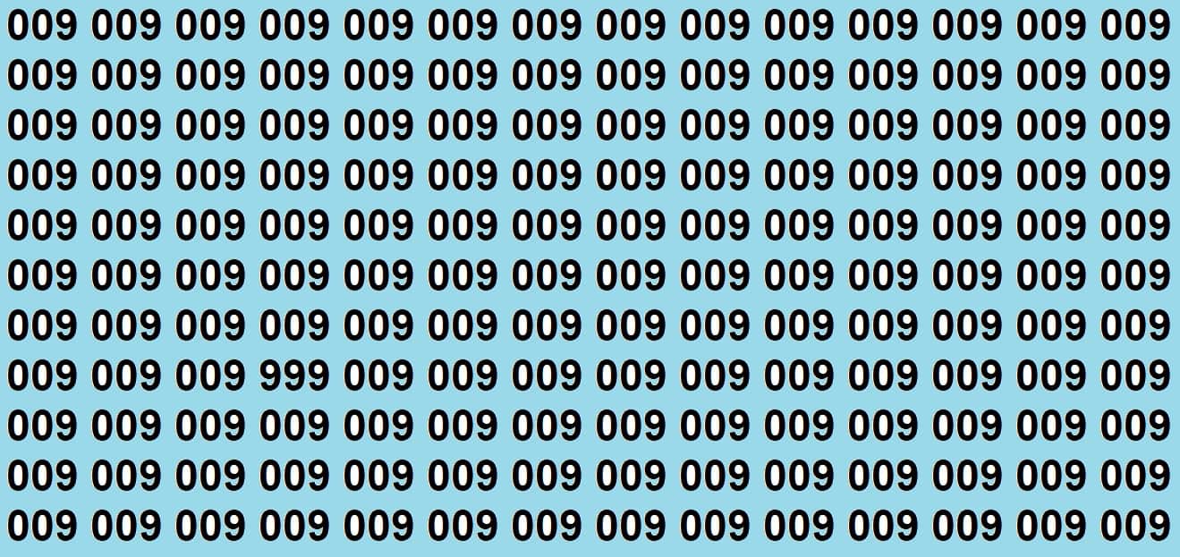 Optical illusion you have find 999 in 12 seconds brain teaser image