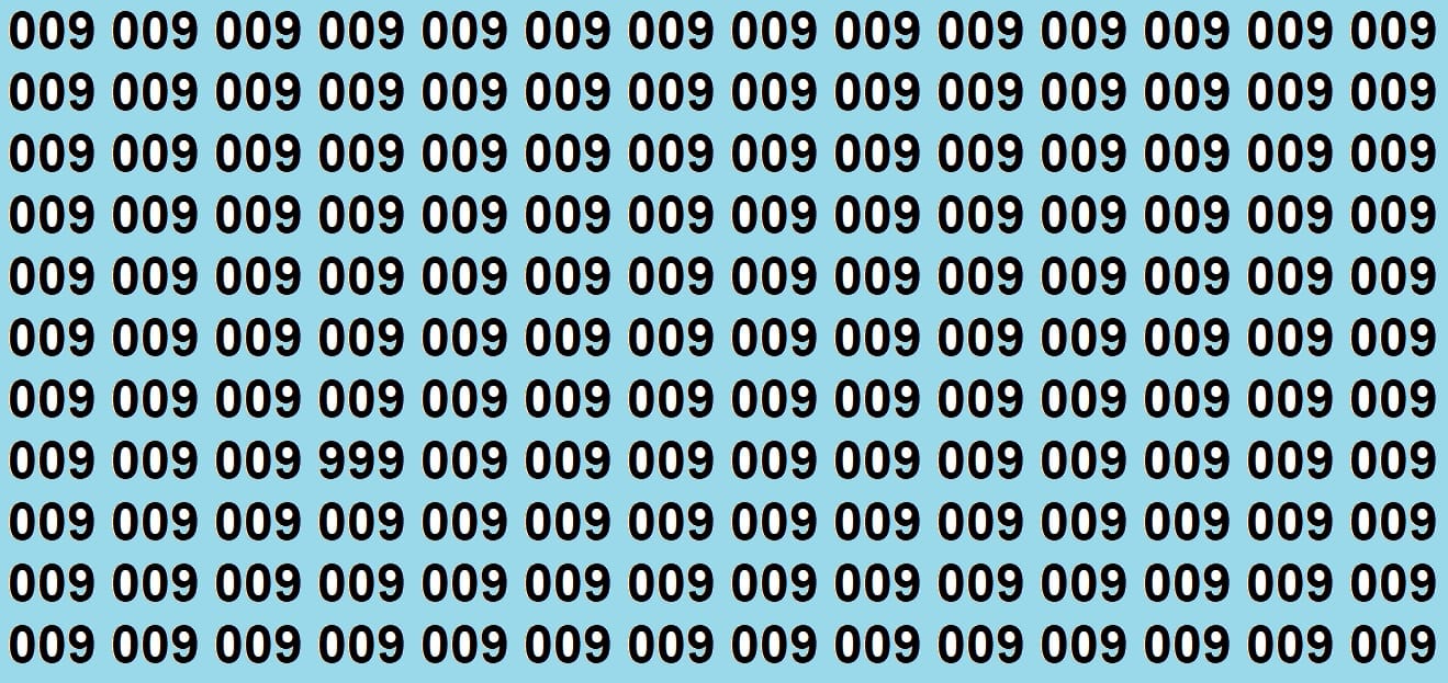 Optical illusion you have find 999 in 12 seconds brain teaser image