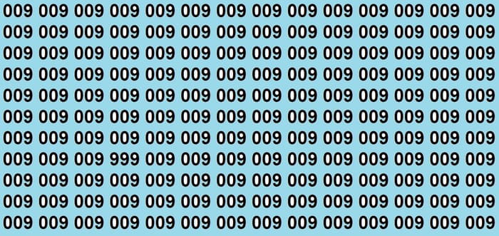 Optical illusion you have find 999 in 12 seconds brain teaser image