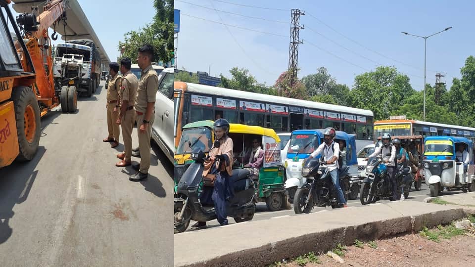Double Mishap Brings Delhi Highway Traffic to a Standstill in Agra