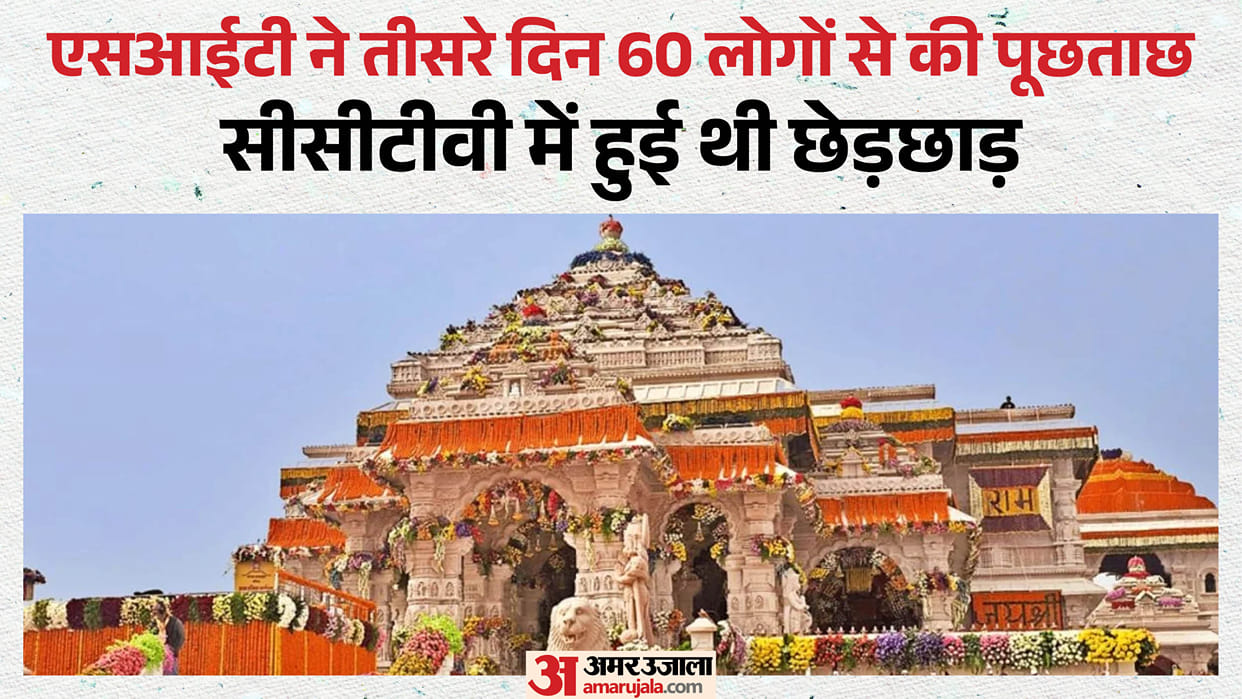 Ram Mandir: Investigation reveals evidence of tampering with CCTV footage; 60 people questioned so far.