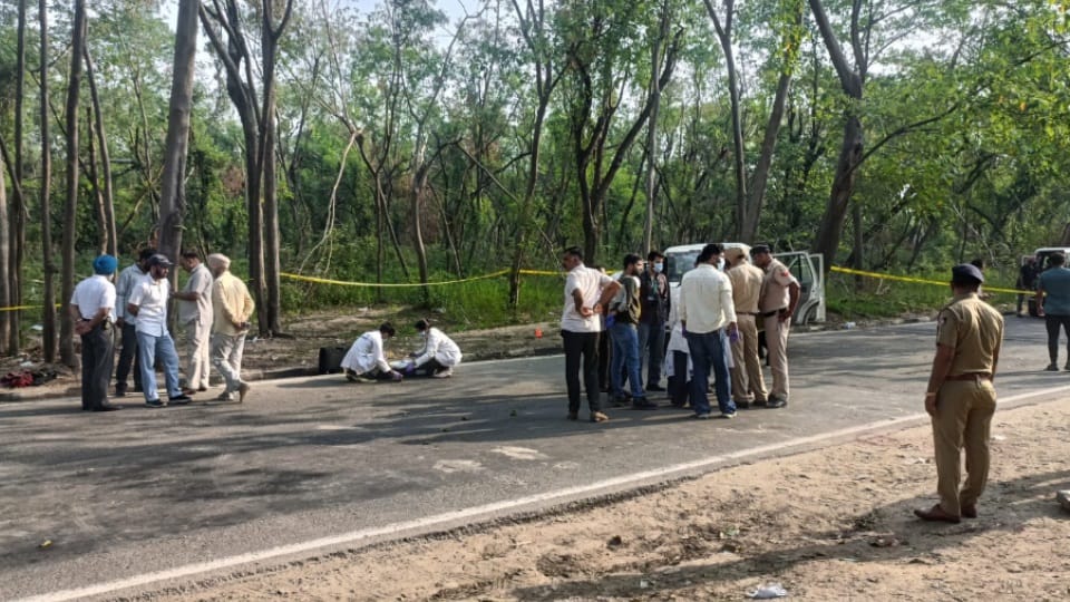Chandigarh Janki Das murder case Accused attempted to flee police opened fire two injured.