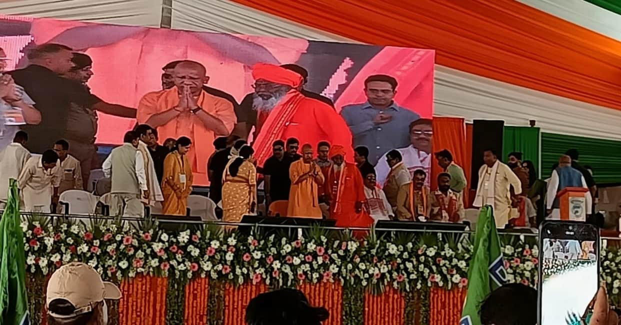 CM Yogi thunders in Unnao says Lucknow development will now extend to Kanpur attack on SP and Congress
