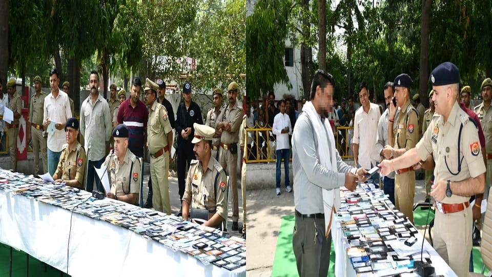 Aligarh police recovered 242 lost mobile phones