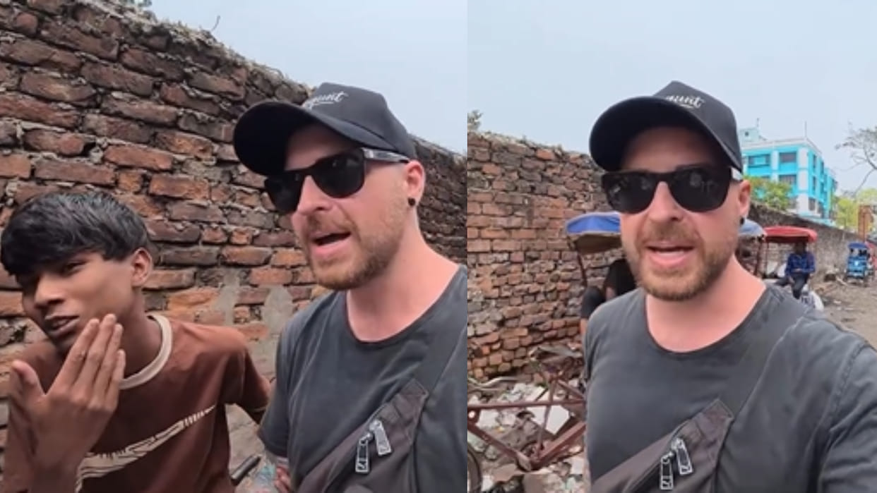 Kolkata indian man harassing a australian tourist viral video