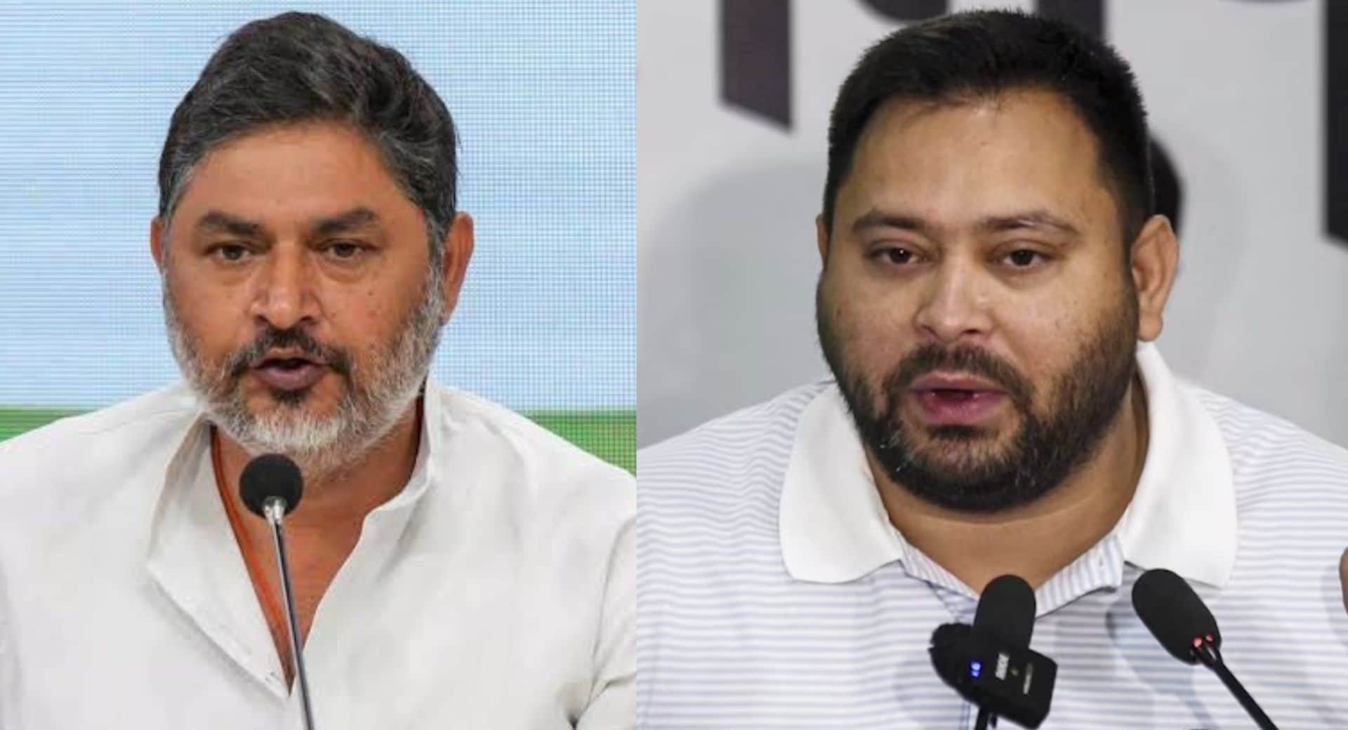 कांग्रेस राज्यसभा उम्मीदवार प्रणव झा और तेजस्वी यादव