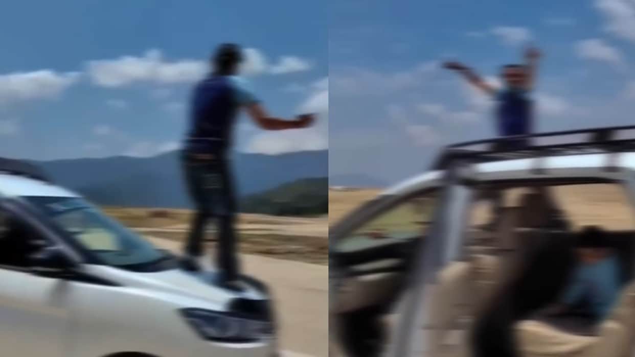 Viral Reel stunt performing on helipad Police issue challan to youth Karnaprayag Chamoli Uttarakhand news