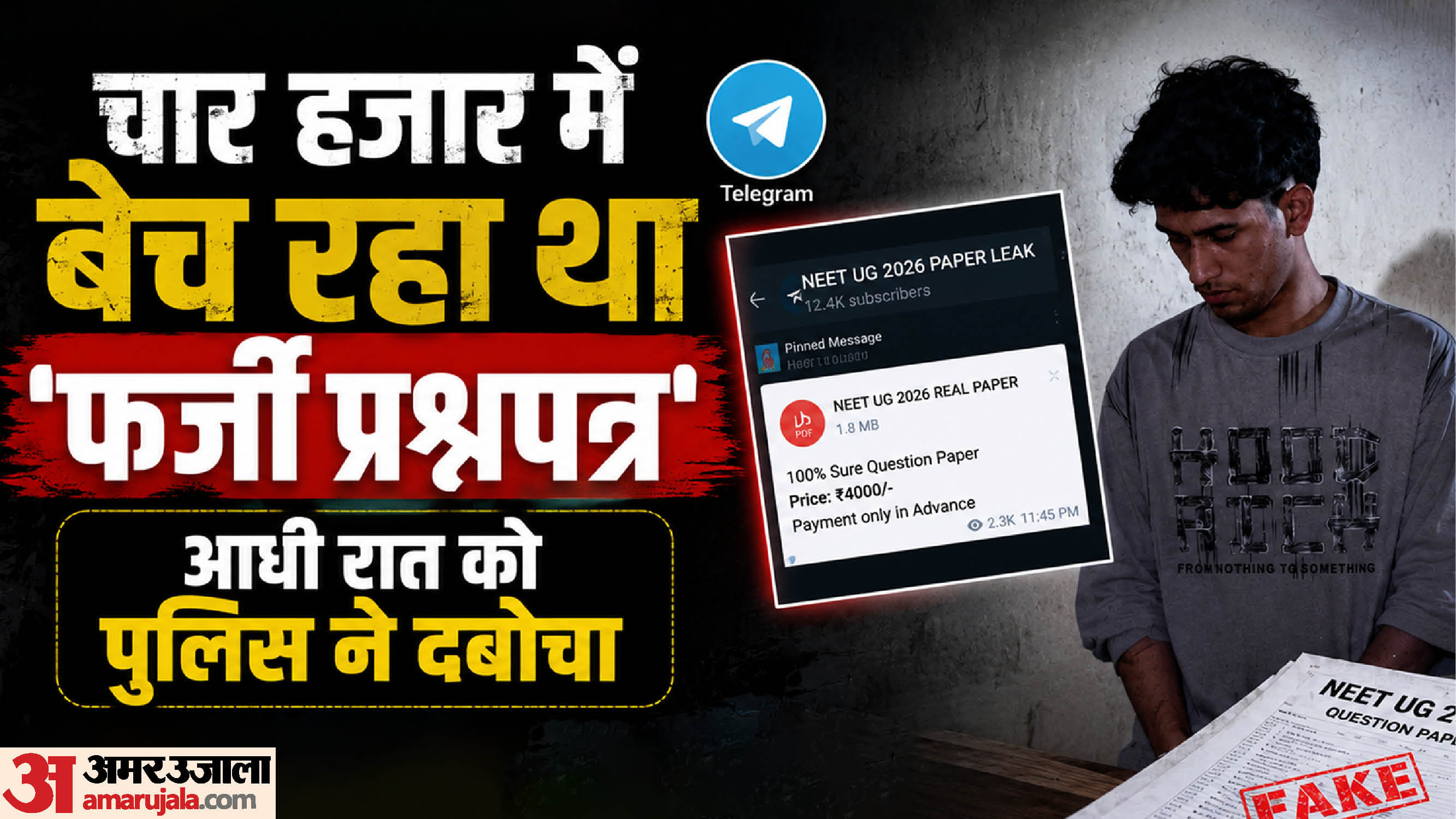 टेलीग्राम में चैनल बनाकर बेच रहा था फर्जी प्रश्नपत्र