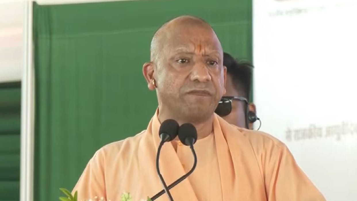 CM Yogi Slams Opposition in Firozabad Says One District-One Mafia Replaced by One District-One Product