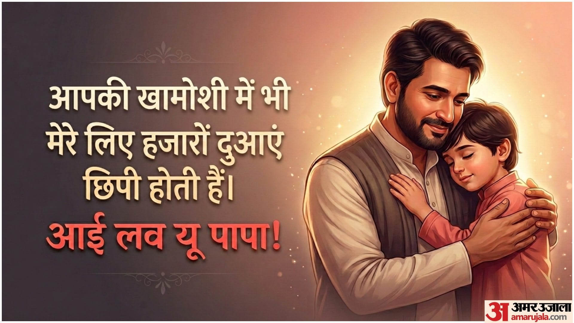 Father's Day 2026 Wishes in hindi Image Fathers Day message and wallpapers in hindi