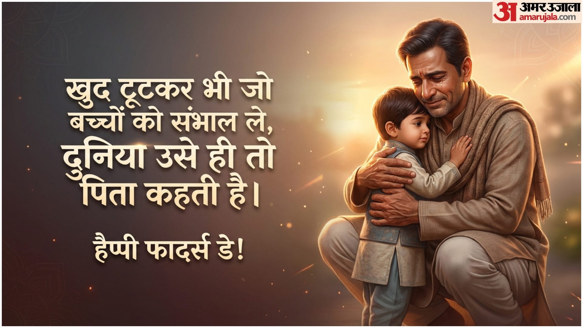 Happy Fathers Day Wallpapers Quotes Wishes Papa Ke liye Shayari Poem messages in hindi