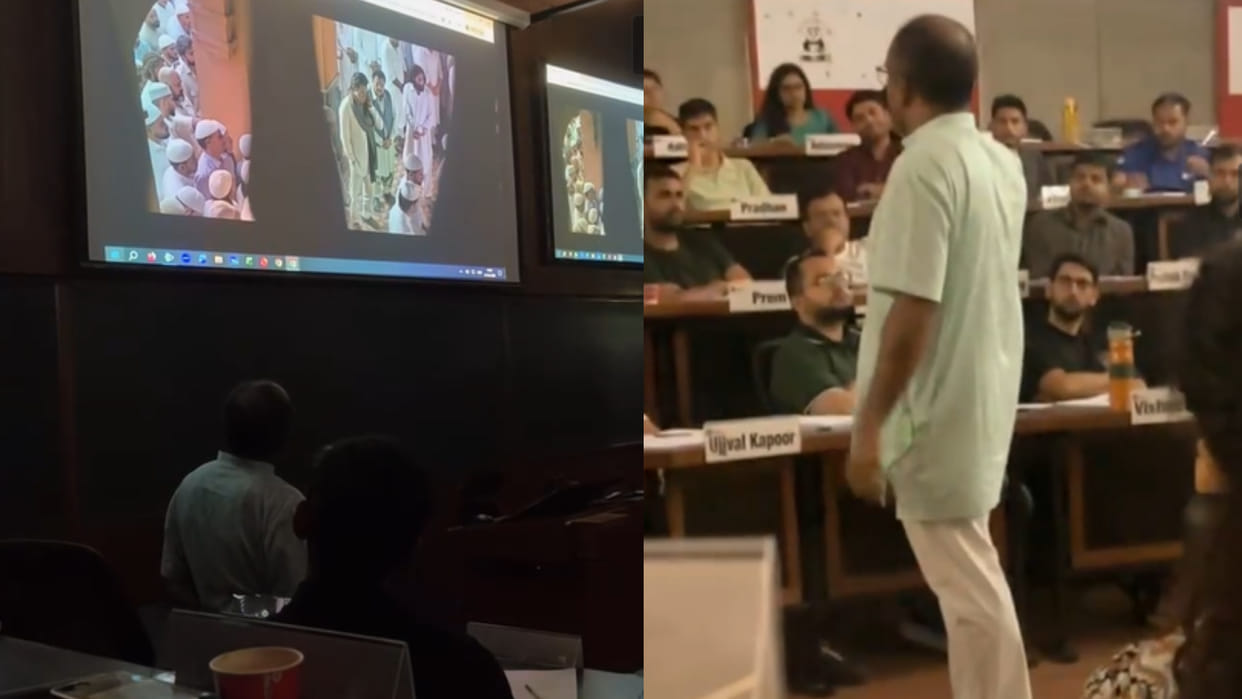 IIM ahmedabad professor uses dhurandhar scene to teaching statistics for class video goes viral on internet