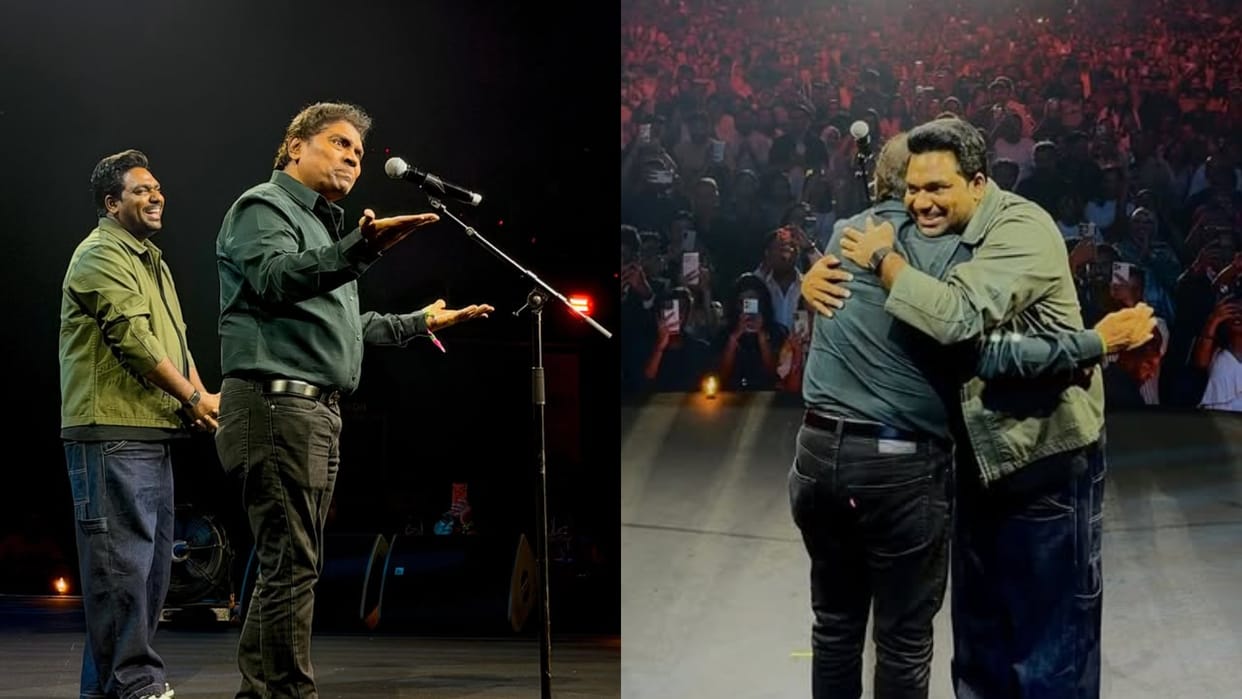 Johnny Lever Watched Stand Up Show Papa Yaar And Hugged Comedian Zakir Khan see photos