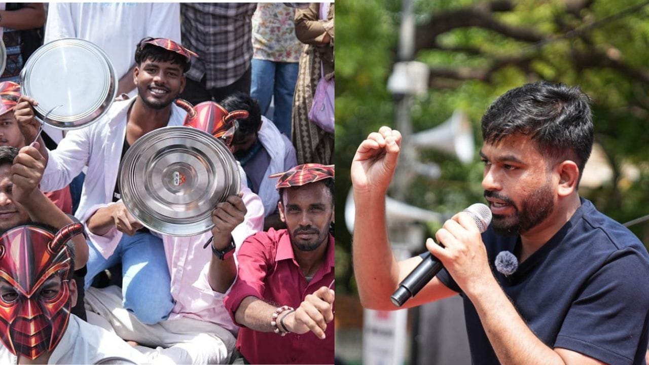Cockroach Janata Party protest at Jantar Mantar continues for third day Abhijit Dipke demands full details