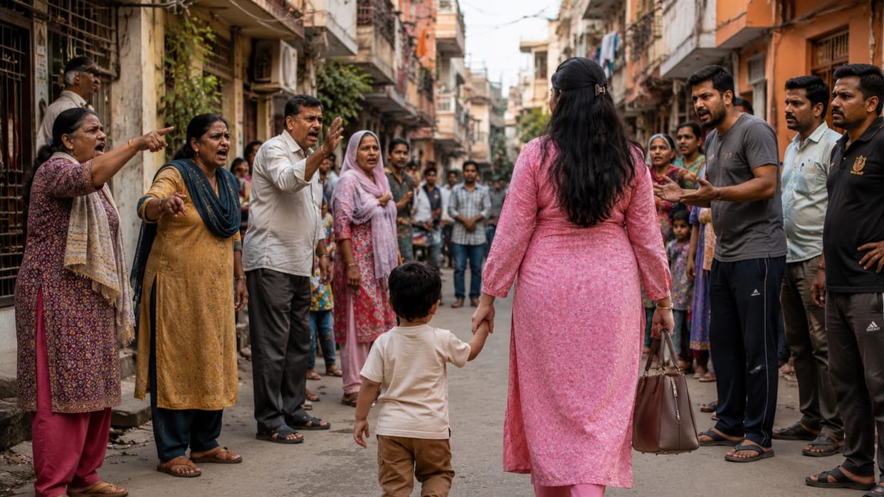 Newborn in her arms, tears in her eyes... a daughter returned to her maternal home, carrying a heavy burden