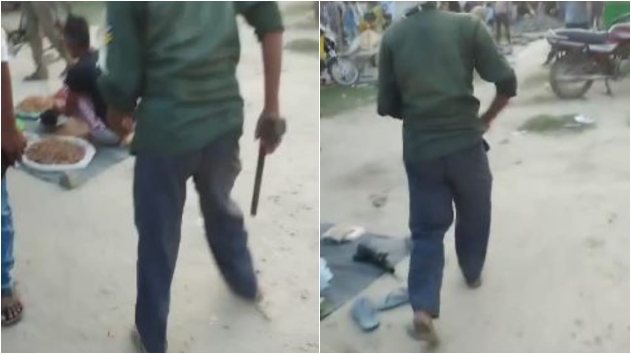 तमंचा लेकर बाजार में घुसा आरोपी