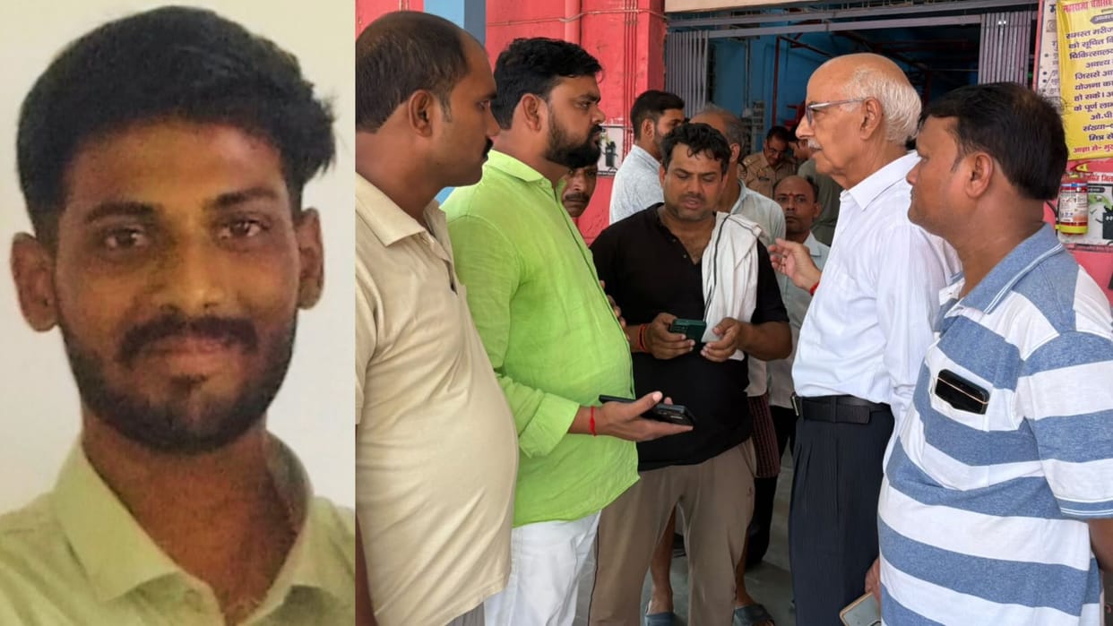 Bhadohi big road accident Youth died after crushed by tractor