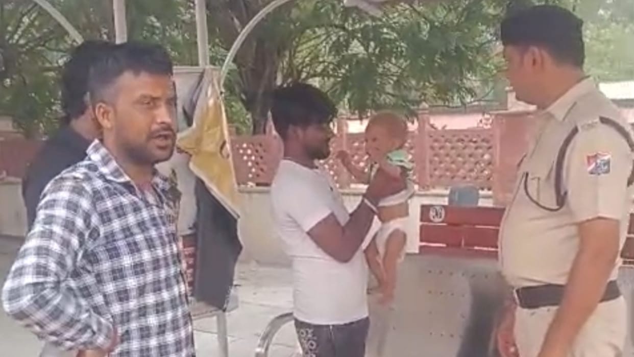 Abandoned child found under train seat rescued by passenger bundi news