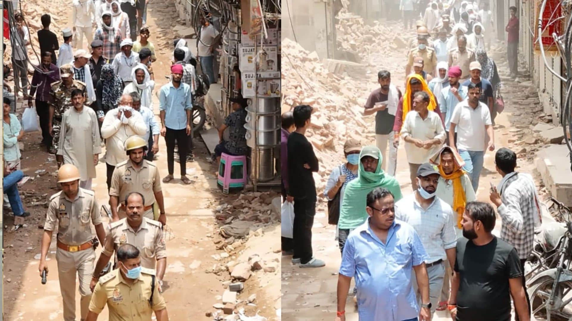 दालमंडी में ध्वस्तीकरण की कार्रवाई