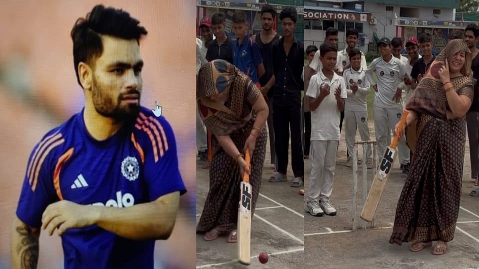 Indian cricketer Rinku Singh mother batting