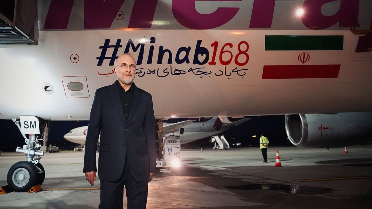 Ghalibaf arrives for talks with US invoking memory of martyred Minab children first meeting in Switzerland