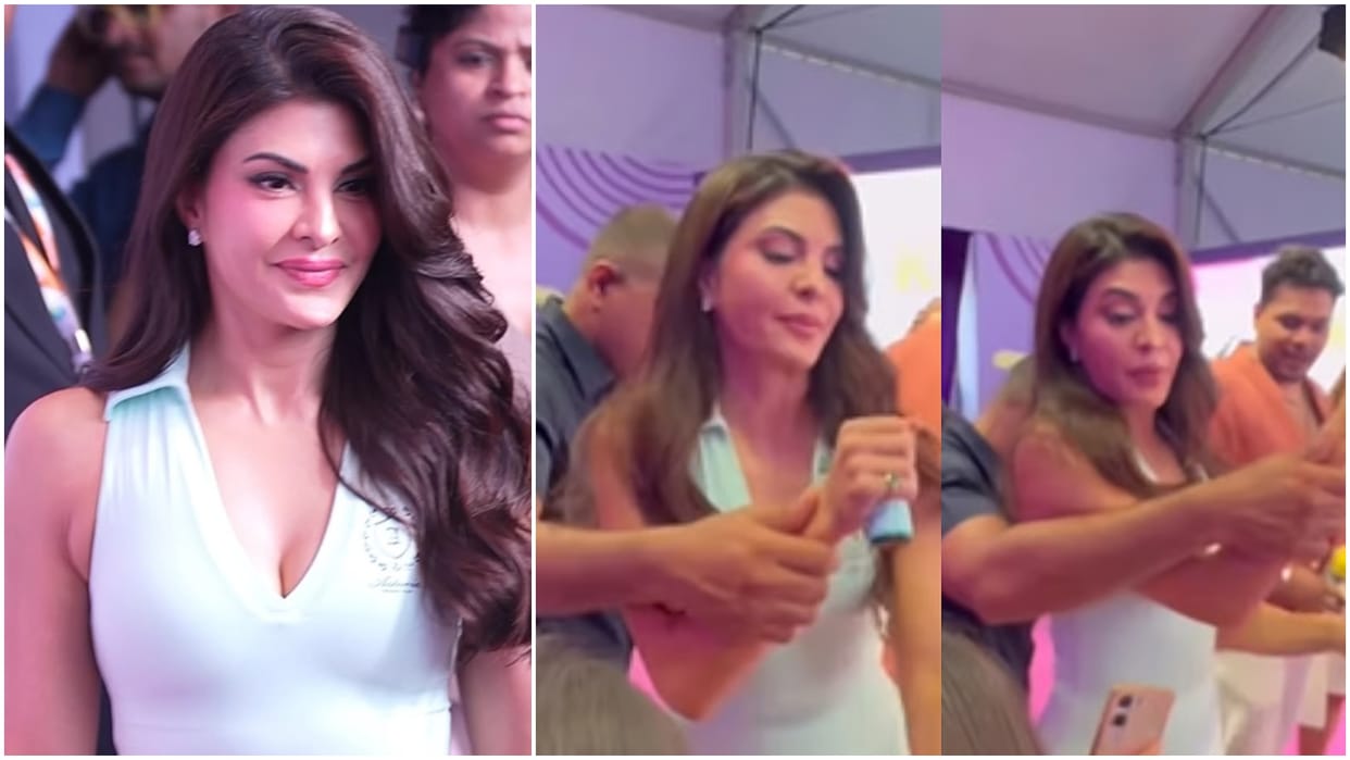 Jacqueline Fernandez Bodyguard Holds Her Wrist And Stops Her From Clicking Pictures With Fans Netizens Angry
