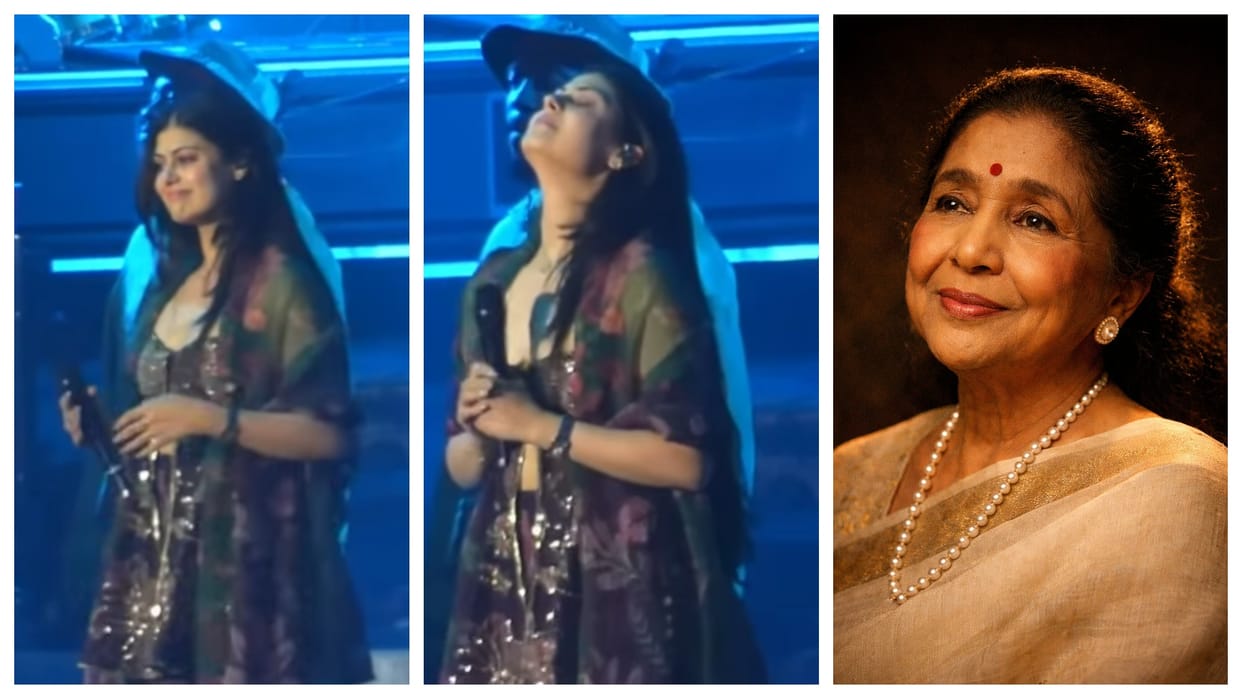 zanai bhosle cryied joins gorillaz on stage to tribute asha bhosle Watch Viral Video