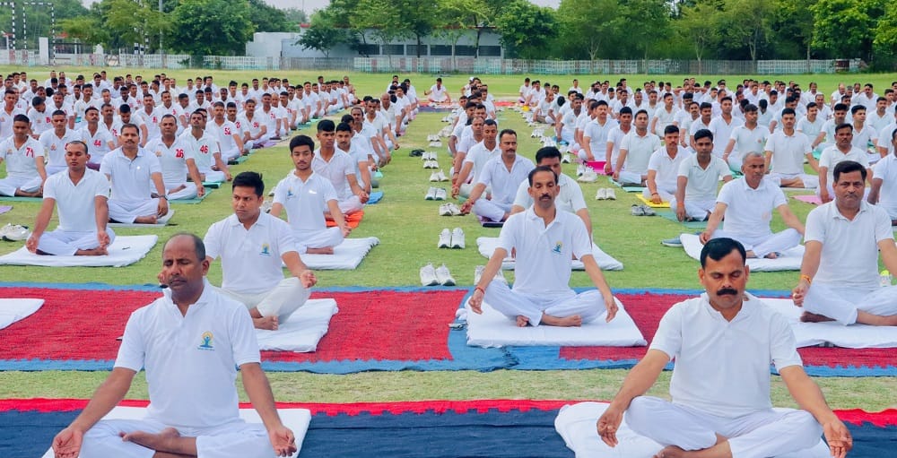 Kanpur Yoga session held at the 37th Battalion PAC the personnel pledged to lead a healthy life
