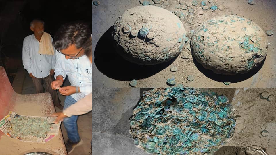 Priceless coins discovered during excavation and subsequently stolen from Vankhandi Temple in Firozabad