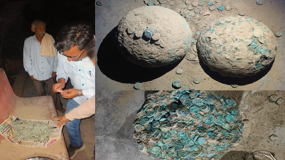 Priceless coins discovered during excavation and subsequently stolen from Vankhandi Temple in Firozabad