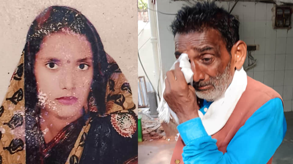 निशा की फाइल फोटो व बिलखता पिता