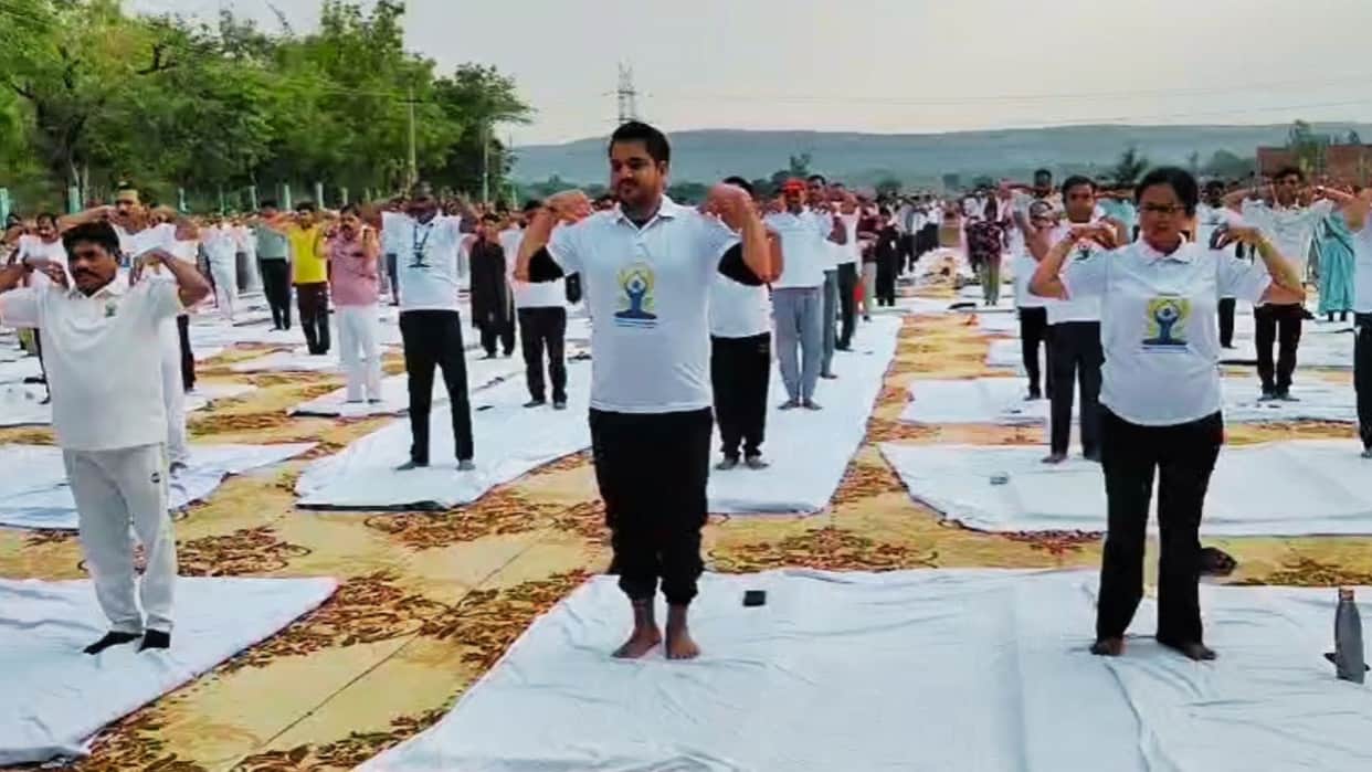 Message of yoga resonates at world oldest fossil park pledge taken nature conservation
