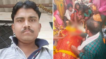 Ghazipur News Four daughters broke down in tears upon seeing father body laborer died during road construction