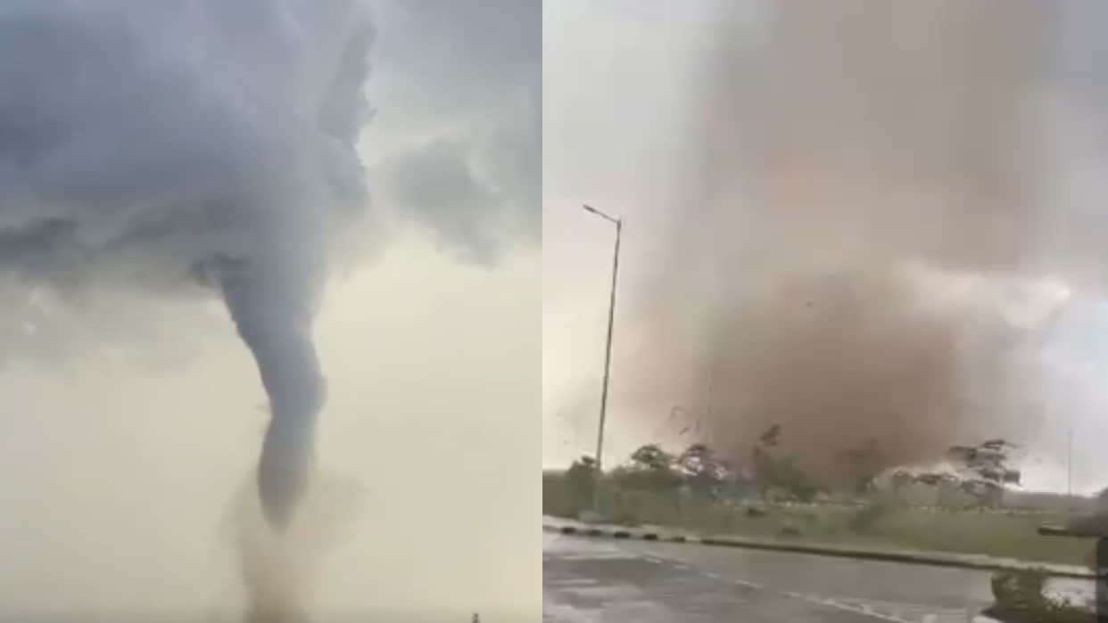 Tamil Nadu thoothukudi a rare tornado touched down in 21 june viral video