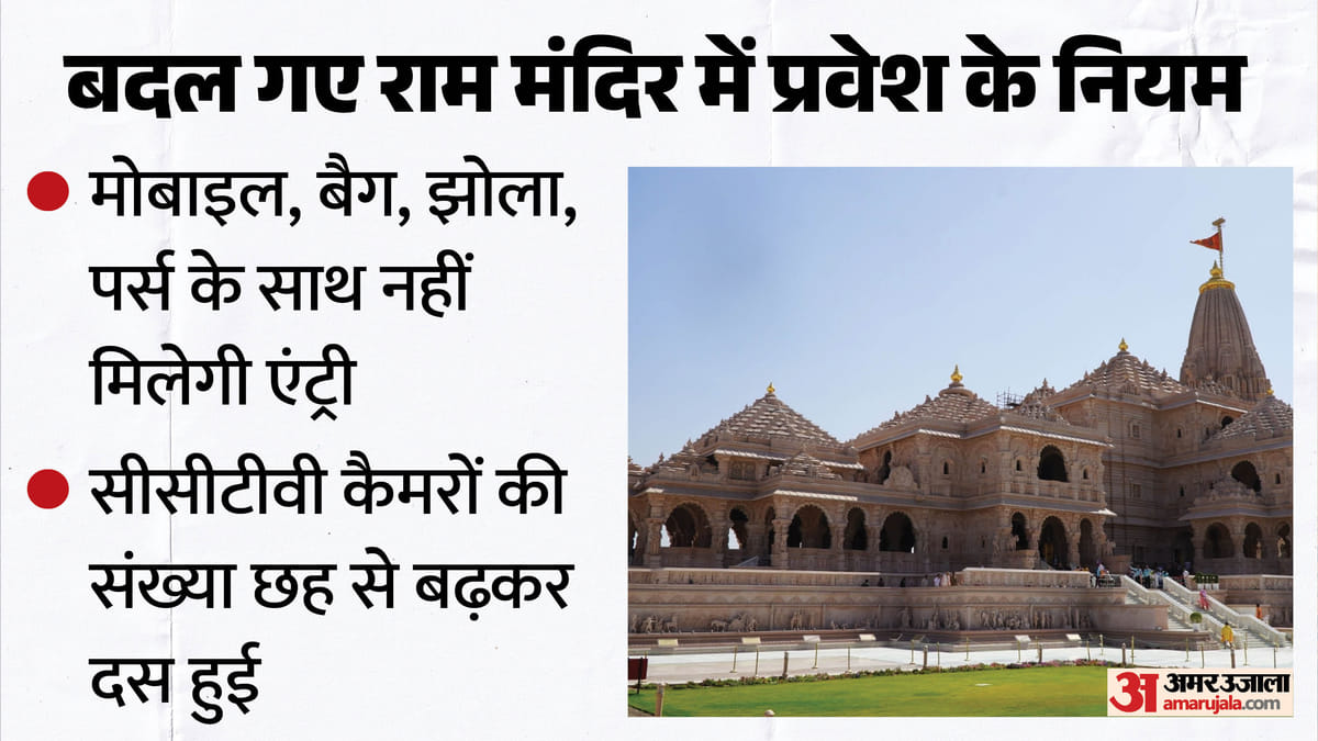 राम मंदिर: फिर बदली व्यवस्था, अब बिना जेब के कपड़े और खाली हाथ मिलेगा प्रवेश, मोबाइल-पर्स लेकर भी एंट्री बैन