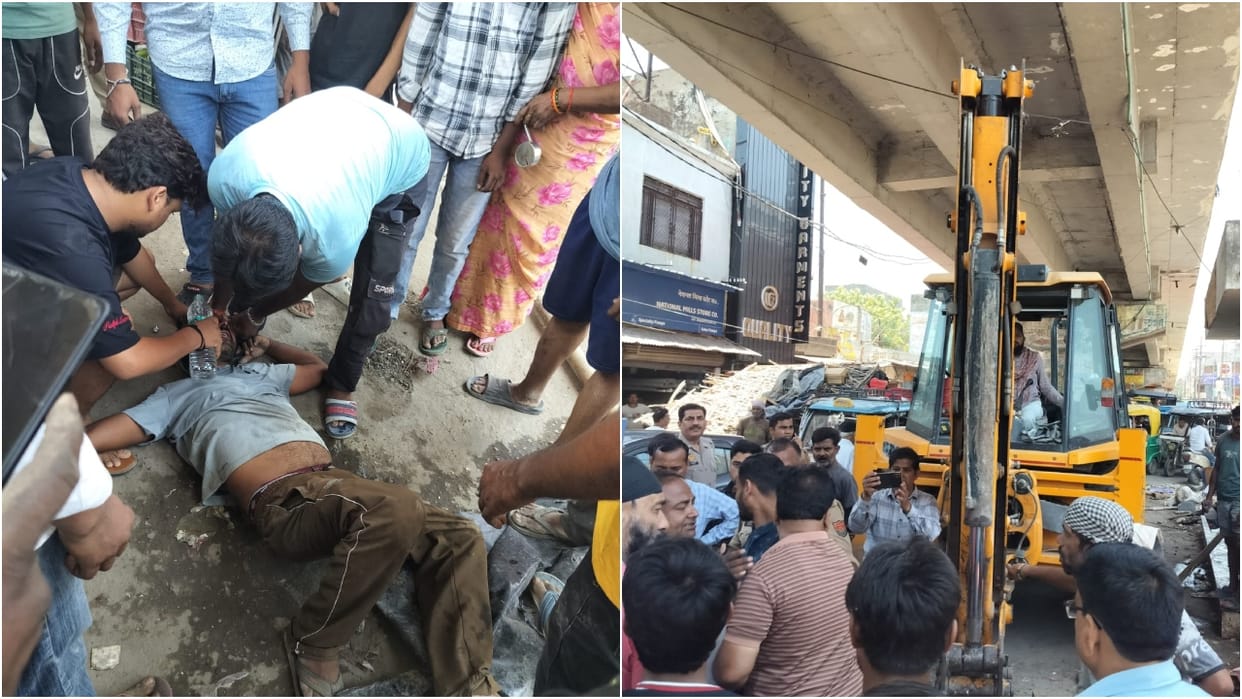 Municipal bulldozers run on encroachment in Budaun