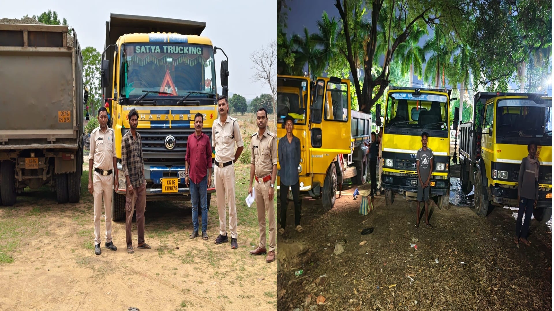 अवैध परिवहन करते वाहन जब्त