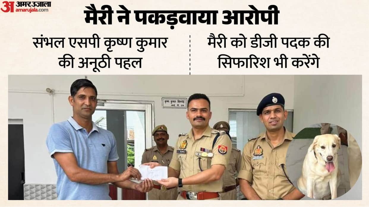 Mary from the dog squad tracked down the accused and received a reward of ₹10,000 in sambhal