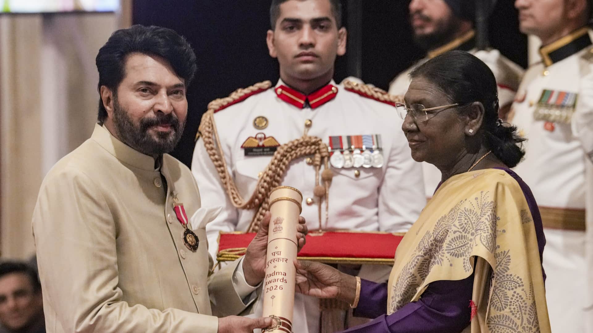 President Murmu conferred Padma Awards upon 65 personalities, including Alka Yagnik and Mammootty