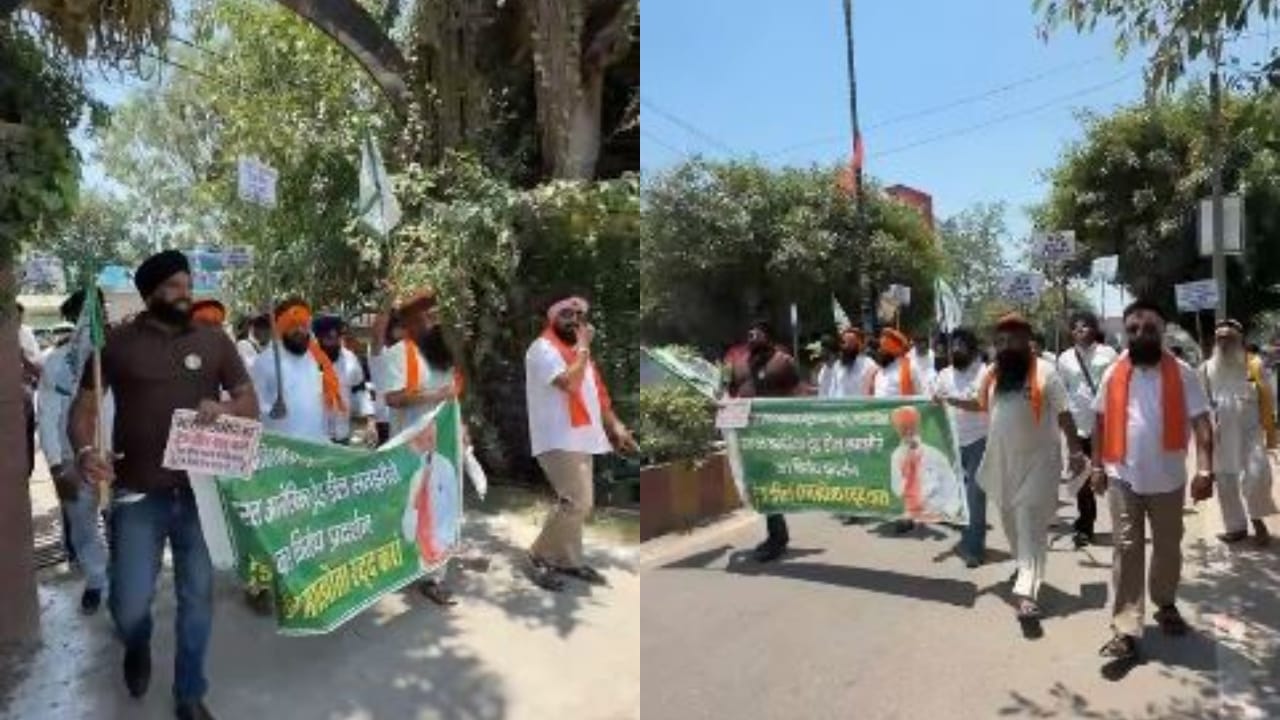 किसानों ने किया विरोध प्रदर्शन